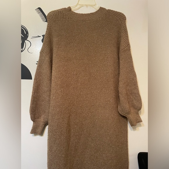 Beige sweater dress size 16 - Picture 3 of 10